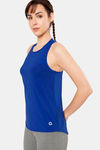 Amante Anti Microbial Fitted Tanks - Lazuli Blue — thumbnail 2